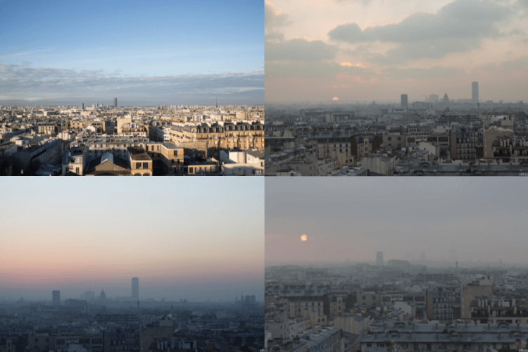 Comparaison de pollution à Paris